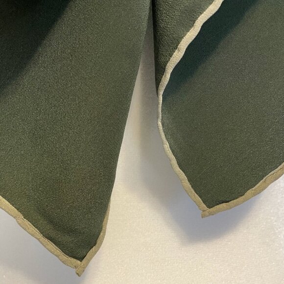 [SOLD]  Authentic Vintage LOUIS VUITTON Sage Green Monogram Silk Scarf - Picture 9 of 11